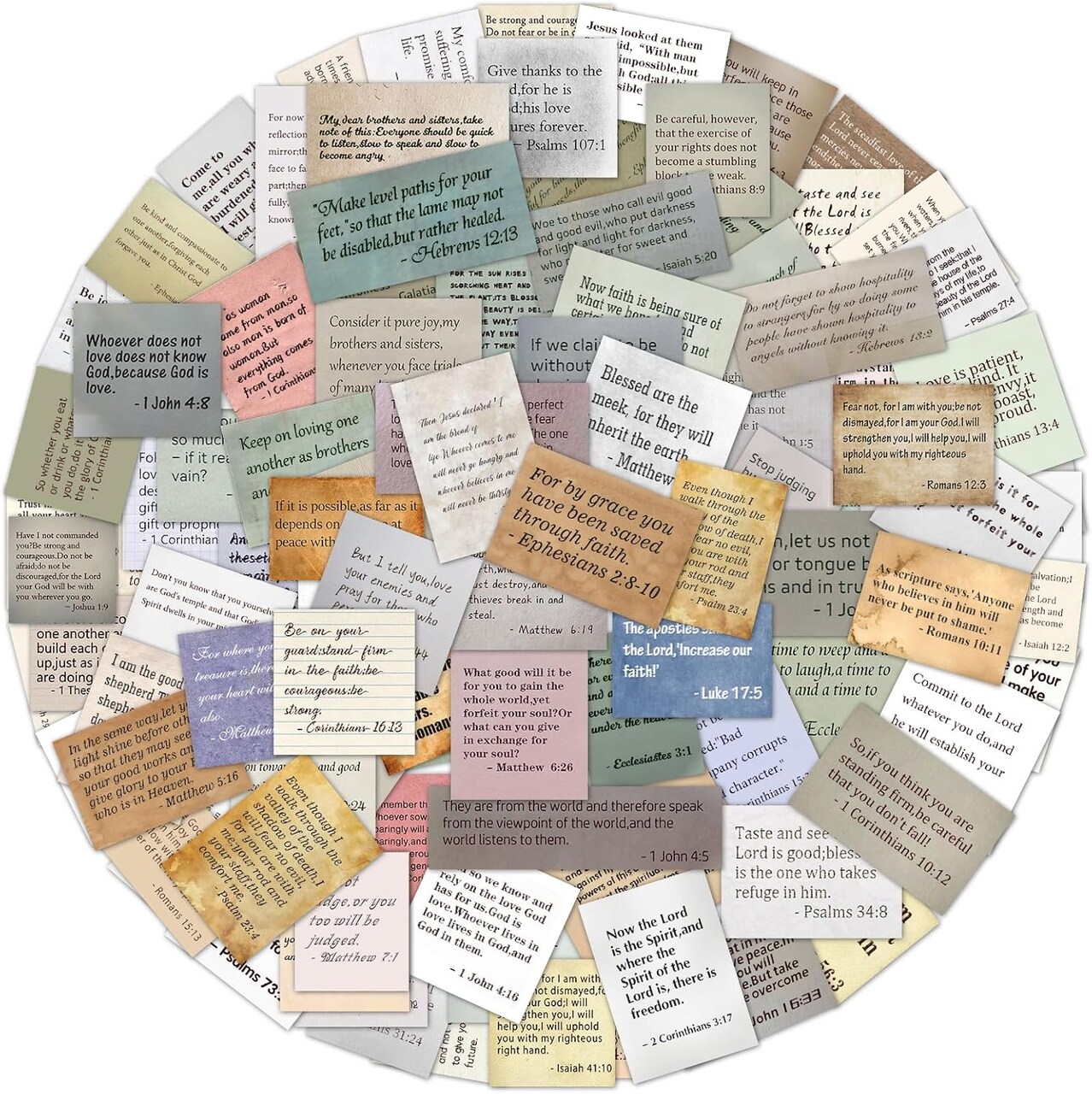 200PCS Bible Verse Scrapbook Stickers (Vintage) 3 x 2 x 0.5 inches